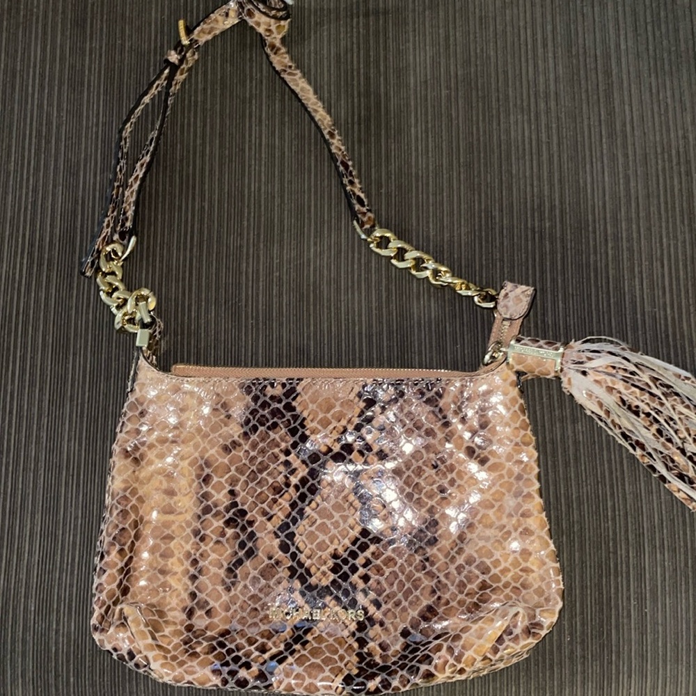 MK snakeskin chain purse